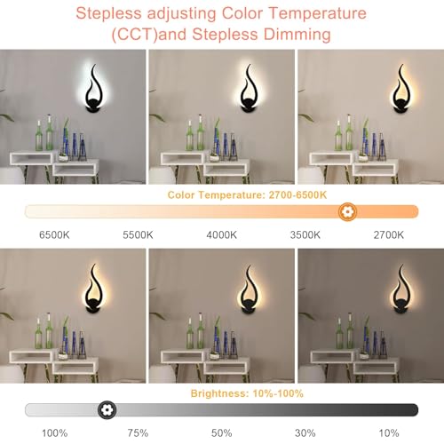 Apliques de Pared LED Regulable Lightess con Mando y Control por App para Sala 5