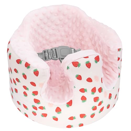 Image of Baby Seat Cover,Compatible with Bumbo Seat for Baby Boy & Girl,Cover for Protecting The Bumbo Seat,Soft Breathable Material-Strawberry