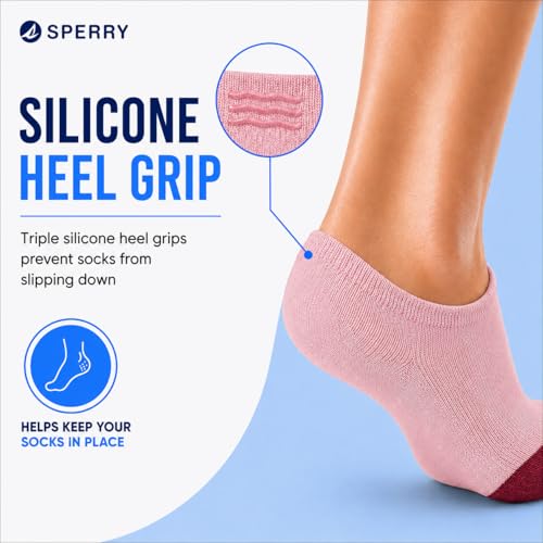 Image of Sperry Women's 6-Pack No Show Socks | Invisible Low Cut Liner, Moisture-Wicking, Non-Slip, Lightweight, Ideal for Sneakers