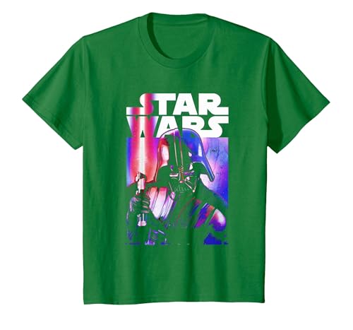 Image of Star Wars Darth Vader Light Saber Glow T-Shirt, Youth, Kelly Green, Large