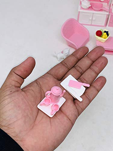 Image of Tickles Baby Girl's Prime Playing Doll with Small Size Kitchen Play Set with 1 Tiny Puppy and Cat, Furniture, Accessories Dolls for 2 Year+ Birthday Gifts (Color: Pink)