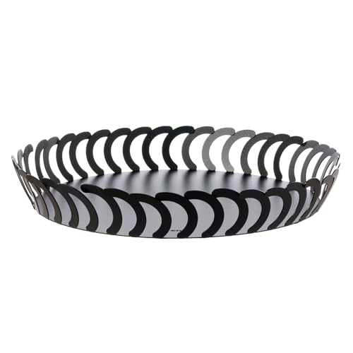 Plateau design Mambo noir en fer de 41 cm pour servir le cafe ou decorer la table basse