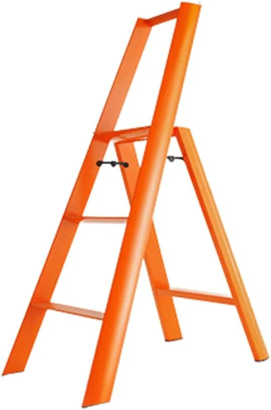 LIOONS Step Ladder Retractable Telescopic Ladder Lightweight Folding Ladder Folding Ladder with Handrails for Household Daily