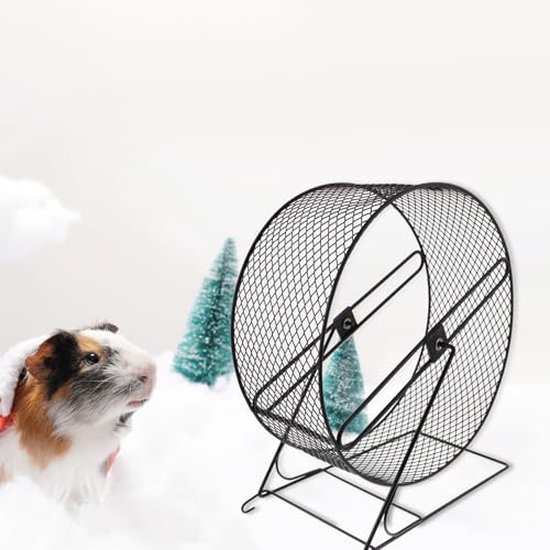 Roue pour hamster YARNOW en fer noir de 26-28 cm avec support stable pour petits rongeurs
