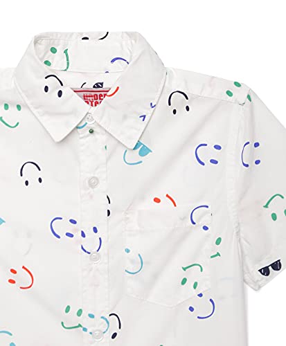 Image of Under Fourteen Only Boys Shirt, 100% Cotton Half Slevees Narrow Collar Regular Fit Printed Shirts for Kids Boys.