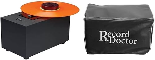 Record Doctor and Cover Bundle - Lavadora de discos de vinilo para limpieza al vacío y cubierta