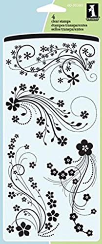 Inkadinkado Flower Flourish Clear Stamp Set