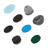 ERSATZBÜRSTENSET FÜR CLATRONIC ELEKTRISCHE REINIGUNGSBÜRSTE ERB 3815 A | 8 ROBUSTE AUFSÄTZE | 1 HALTER | PASSGENAU &AMP; LANGLEBIG | 262300