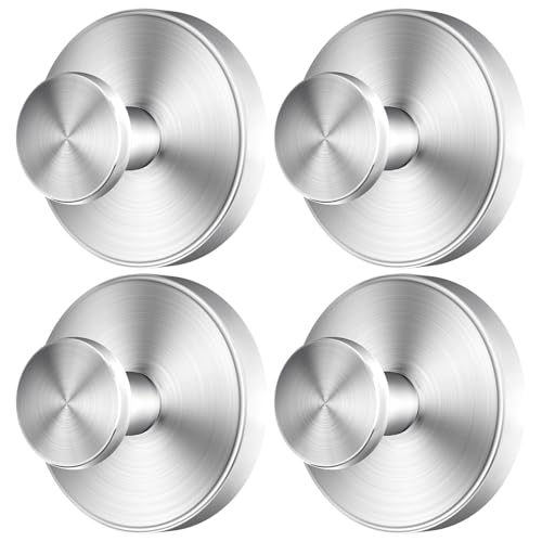 Image of 2026 Upgraded Drill-Free Stainless Steel Suction Cup Hooks Multi-Use | Suction Cup Hooks for Shower, Mirror, Wall, Bathroom, Glass, Hanging Towels - 4 Pack