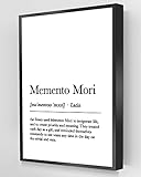 RCVTVPV Stoic Zitat Leinwand Wandkunst Memento Mori Stoic 