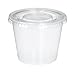 GUSTO [5.5 oz. - 100 Count Clear Disposable Plastic Portion Cups with Lids - Soufflé Cups, Jello Shot Cups With Lids, Plastic Containers Perfect for salad Dressing and More- Formerly Comfy Package