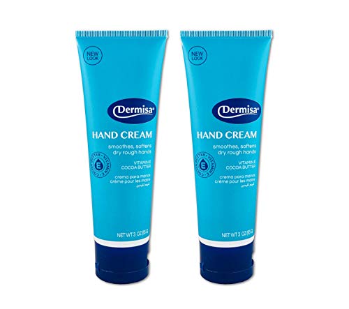 Dermisa Hand Cream | Nourishing Formula For Dry Hands | Contains Cocoa Butter, Collagen & Vitamin-E | 3 OZ | Pack of 2