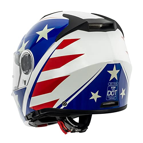 Vcan Vx28 Full Face Modular Flip-Up Motorcycle Helmet Ece & Dot Approved, Coolmax Cheek Pad & Otg Ready #TOP3