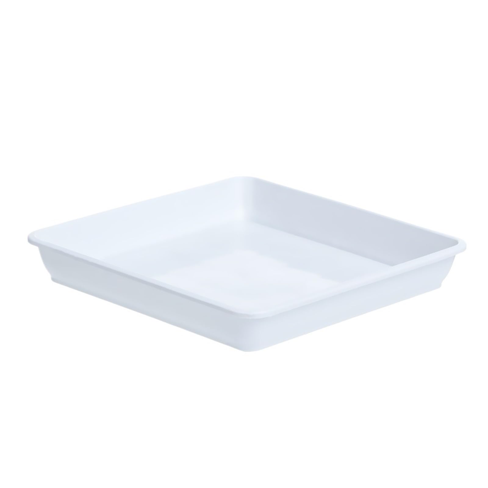 YILWPV 10Pcs Plastic Flower Pot Square Drip Trays Plant Saucer Indoor Outdoor Tray Saucers(White,15x15cn)