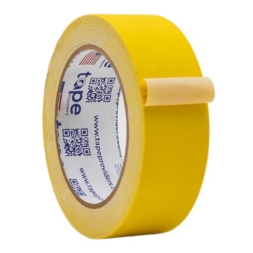 Image of WOD GTC12 Gaffer Tape, Yellow Low Gloss Finish Film, 1.5 inch x 60 ft. (Pack of 32) Residue Free, Non Reflective Cloth Fabric, Secure Cords, Water Resistant, Photography, Filming Backdrop