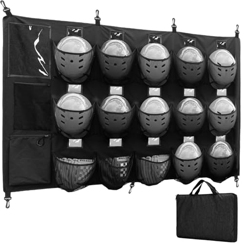 VISEMAN Hanging Helmet Bag for Baseball Softball Dugout Organizer