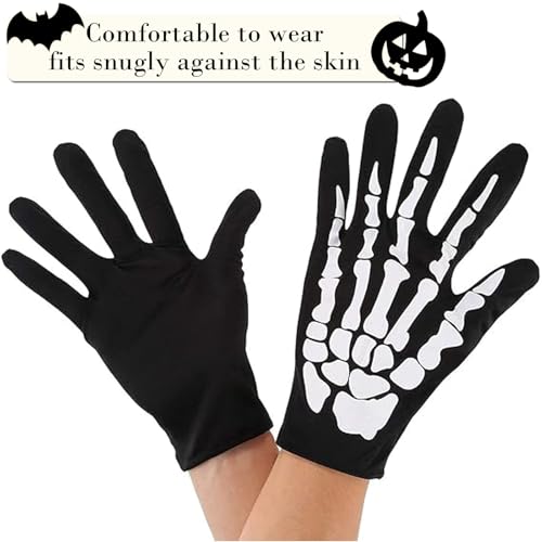 Ghost Mask, 3pcs White Skeleton Gloves Ghost Balaclava And Skull Ghost Face Mask Ghost Mask Cosplay Costumes For Adult Halloween Dance Costume Party - Image 4