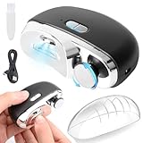 【爪切りと爪磨きが1台2役 ・最高傑作】Yinuaseus 2in1 電動爪切り 両用爪切り爪磨き 2段階スピード爪研ぎ 爪切り電動 Type-C充電式 便利 超軽量爪切り LEDライト付き 簡単操作 爪傷防止 安全 低騒音の電動爪削り 角質ケア 巻き爪 厚い爪 爪ケア 用 赤ちゃん/子供/大人/高齢者と家族全員が使用 安全スイッチが付き 日本語取扱説明書付き（ブラック）