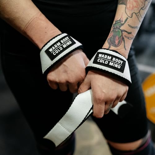 Image of WARM BODY COLD MIND V2 Lifting Wrist Straps for Weightlifting - Hand Straps for Powerlifting, Weight Lifting, Bodybuilding Functional /Cross Training, Deadlift Gym Bar, Cotton
