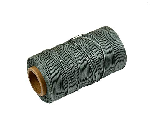 Hilo encerado para coser cuero 260 m gris miniatura 1
