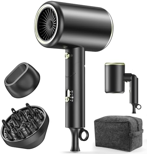 Hair Dryer, 150000RPM Ionic Blow Dryer - Fast Drying, Low Noise, ...