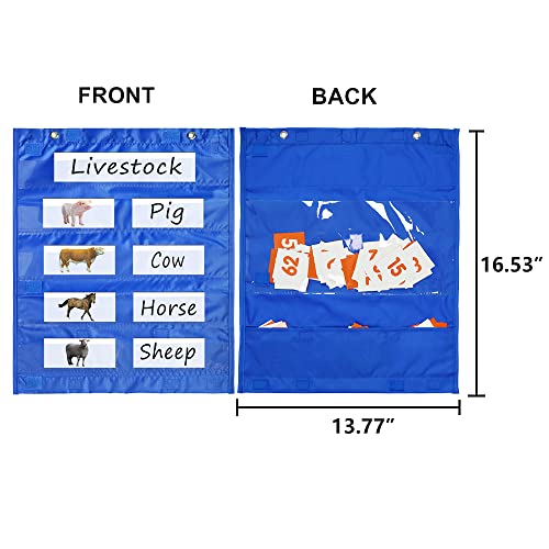 Mewise Tabela de bolso magnético, mini gráfico de bolso para sala de aula/escola em casa, tempo circ