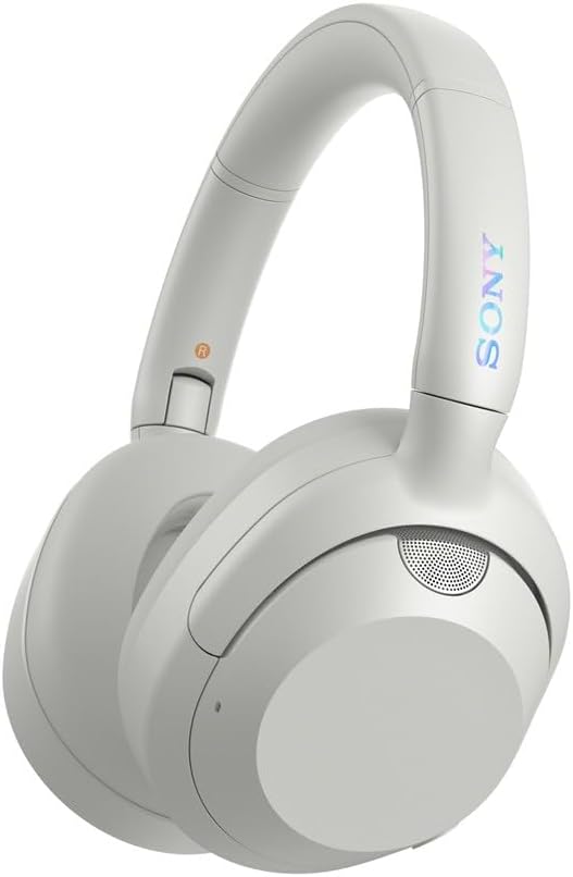 Sony ULT WEAR - Wireless Noise Cancelling Headphones, ULT POWER SOUND, Ultimate Deep Bass, Same Processor as WH-1000XM5, Clear Calls, 30hr Battery, IOS & Android - White