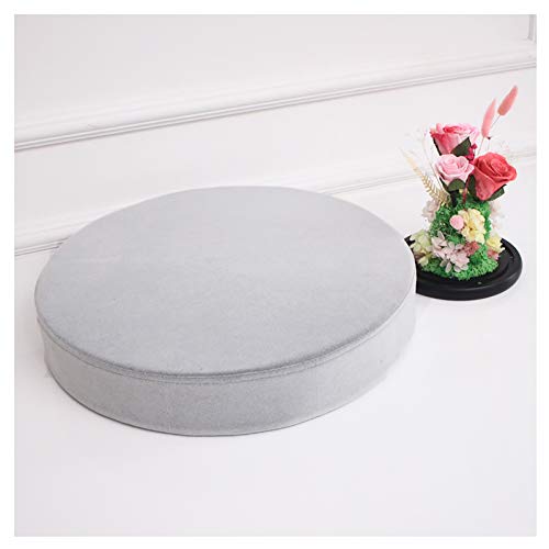 bandezid Cojín redondo para sofá, cojín redondo para suelo, cojín elevador para sillón, para interiores y exteriores, cojines redondos de 5 cm de grosor, multicolor, color gris. 80 x 5 cm