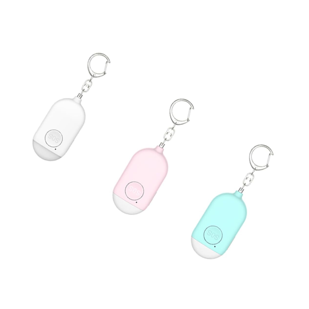 OSALADI 3pièces Alarme De Sécurité Personnelle avec Système Alerte Sonore pour Femmes Dispositif De Protection Portable Et Pratique pour Jogging Et Nuit Blanc