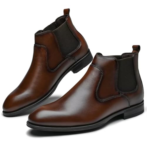 Image of Men's Chukka Boots Genuine Leather Ankle Boot for Men Classic Casual Oxford Style Footwear