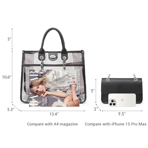 Bolso Tote Transparente para Mujer 2 en 1 miniatura 4