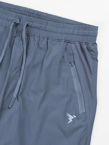 Image of TECHNOSPORT Mens Woven Regular Fit Activewear Joggers for Running, Gym, Sports and Regular Use Stretchable, Colorblock and Antimicrobial
