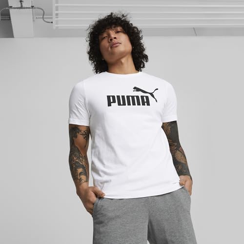 PUMA Herren Ess logo te T shirt, Puma White, XL EU – Ansicht 2