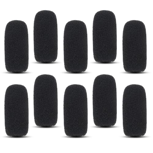10er Pack Schaumstoff Windschutz Für Lavalier Mikrofone Mini Schaumstoff Windschutz Für Headset Mikrofone Hochdichte Mini Schaumstoff Mikrofon Für Headset Schutz Geräuschreduzierung (Schwarz)