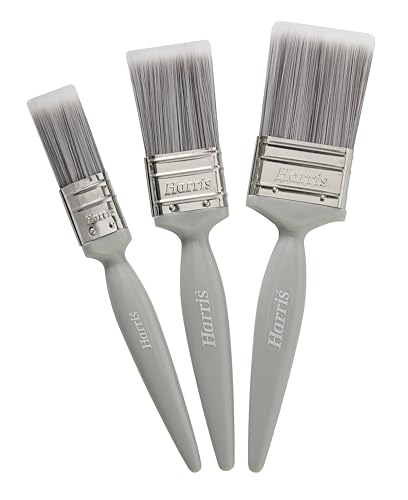 Harris Essentials Walls & Ceilings Paint Brushes, 3 Brush Pack, 1', 1.5', 2'
