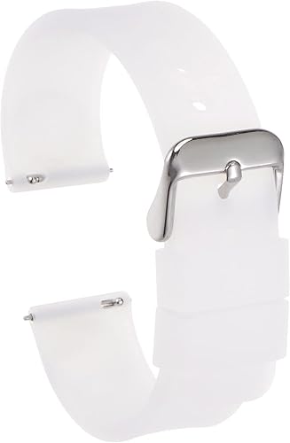 HARFINGTON Correa de reloj de silicona de repuesto de goma suave con hebilla de acero inoxidable para hombres y mujeres