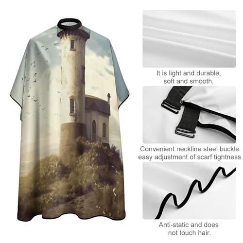Capa para Corte de Cabello Old Lighthouse 66.9x56.7 in miniatura 4