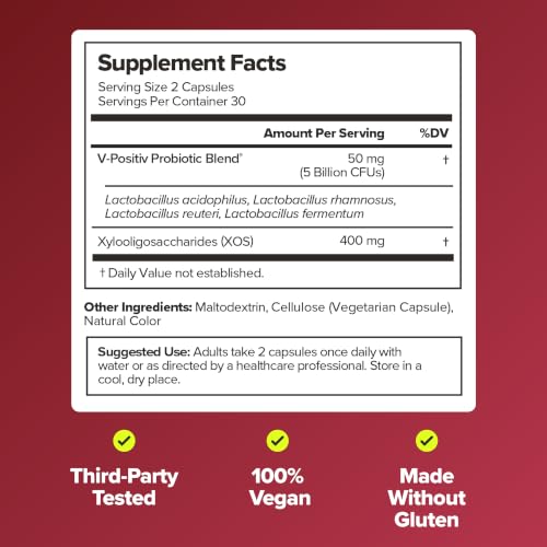 O Positiv URO - Probióticos vaginales para mujeres, equilibrio de pH con prebióticos y Lactobacillus, suplemento de salud vaginal, promueve el olor y la flora vaginales saludables, 60 unidades