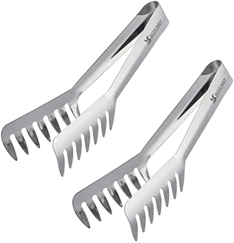 MSY BIGSUNNY Lebensmittelzange, Edelstahl, 2 Stück 20cm pasta tongs