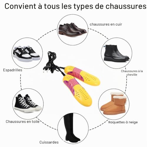 iwobi Sèche Chaussures Ski avec Lampe UV Chauffer Stérilisation Désodorisant Séchage pour Chaussures en Cuir en Tissu Bottes Jaunes – vue 7