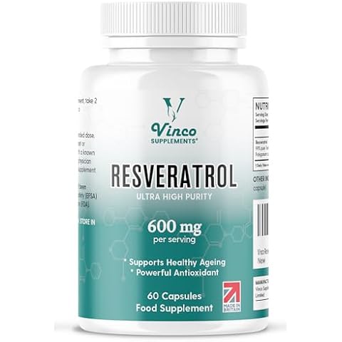 Vinco 600mg Resveratrol Antioxidant Capsules Cover
