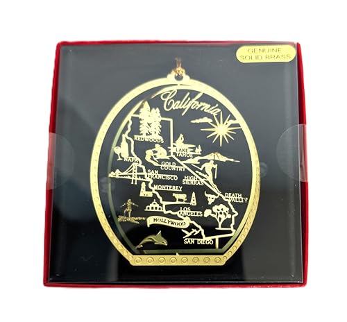 California State Brass Christmas Ornament