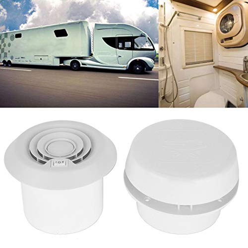 Fydun Ventilador de RV Cúpula del ventilador de escape de 12V Salida de aire de refrigeración silenciosa montada en la parte Viento fuerte Universal para RV Boat Home