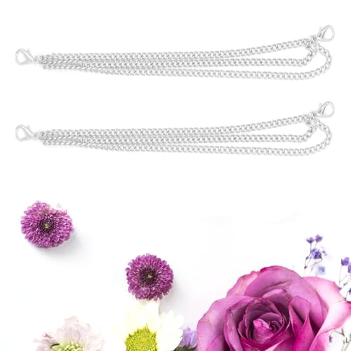 Gownsella 2PCS Shoe Charms Chain Shoelace Chains DIY Punk Shoe Accessories Decoration for Boot Sneaker Bag Handbags Pants Chain Keychain Cool Party for Girl Women (05Goth Chains)