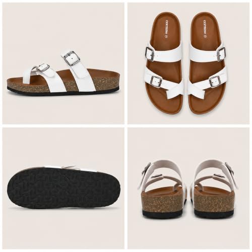 Image of Centrino Women's Berkin-Style Slip-On Sandals | Open Toe Design | Soft PU Footbed | Lightweight & Comfortable | Arch Support | On-Grip Sole | Casual Outdoor Wear (7693)