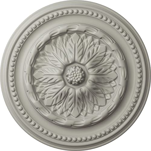 Image of Ekena Millwork 11 7 /8 inchOD x 3 5 /8 inchID x 7 /8 inchP Helene Ceiling Medallion Fits Canopies up to 5 1 /4 inch Ceiling Medallion, Flash Copper