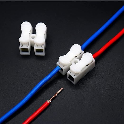 20pcs 2-Way Quick Push Type Lock Electric Wire Connectors, Cable Lock Push Connector Terminals