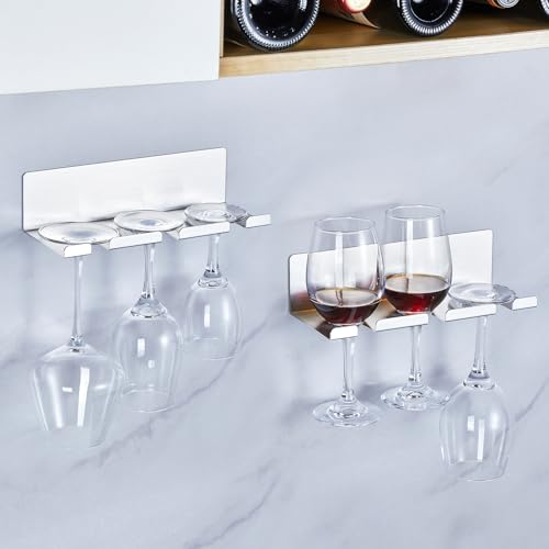 Weinglashalter Wand Gläserhalter Hängend Edelstahl Wandmontage...