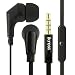 iKross In-Ear 3.5mm Noise-Isolation Stereo Earbuds with Microphone (Black) For HTC One S9, X9, A9, (E8),One mini 2, One (M8)/ (M7), Desire / Desire 601, One Max, One Mini Android Cell Phone