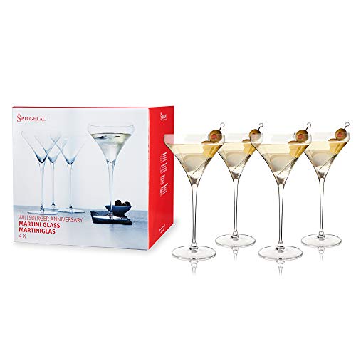 Spiegelau Willsberger Set of 4 European-Made No-Lead Crystal Classic Stemmed Dishwasher Safe Professional Quality Wine Gift Set 92 oz Small Martini Glass